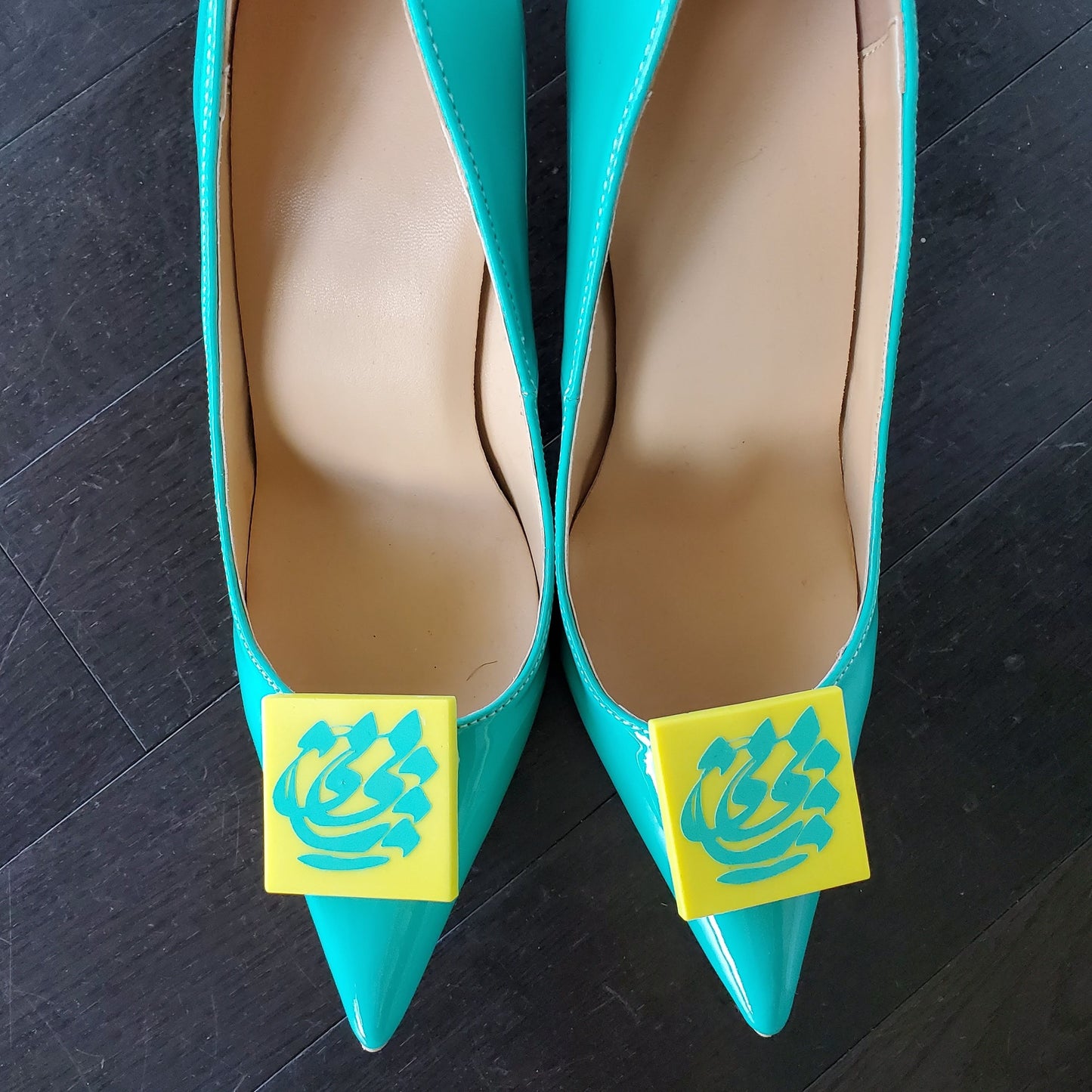 Golden Glow Shoe Clips